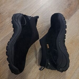 Merrell Black Suede Slip-On Hiking Walking Shoes Women Size 8 NB